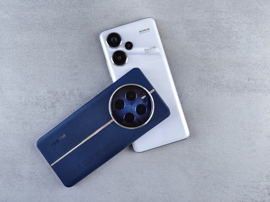 Telefoni Usati e Ricondizionati: Guida al Risparmio e Qualità 5 telefoni usati Close-up of two smartphones with unique designs on a minimalist surface, showcasing sleek technology.